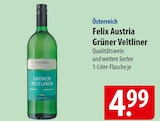 Aktuelles Felix Austria Grüner Veltliner Angebot bei famila Nordost in Lübeck ab 4,99 €