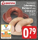 Leberwurst im Angebot bei E center in Moers Leberwurst Angebote von RASTING bei E center Moers für 0,79 €