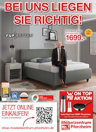 Möbelzentrum Pforzheim Prospekt für Karlsruhe: "BEI UNS LIEGEN SIE RICHTIG!", 20 Seiten, 11.04.2026 - 03.05.2026