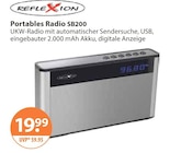 Portables Radio SB200 im V-Markt Prospekt Portables Radio SB200 von REFLEXION im aktuellen V-Markt Prospekt für 19,99 €