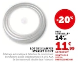 Lot de 2 lampes Light - Starlyf en promo à 11,99 € chez Hyper U Lot de 2 lampes Light - Starlyf dans le catalogue Hyper U