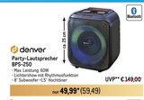 Party-Lautsprecher BPS-250 von denver im aktuellen Metro Prospekt für 59,49 €