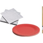 SUR TOUTE LA VAISSELLE À JETER FESTIVE OR, ARGENT, ROUGE ET NOIRE : SERVIETTES, ASSIETTES, GOBELETS ET NAPPES - CARREFOUR HOME en promo chez Carrefour Market Tours