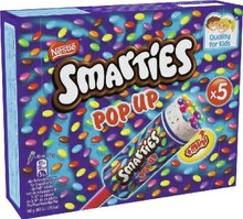 Smarties glacés pop’up ou choco - Géant Casino à Bordeaux Smarties glacés pop’up ou choco en promo chez Géant Casino Bordeaux à 1,56 €
