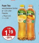 Schwarzer Tee Zitrone, Schwarzer Tee Pfirsich von Fuze Tea im aktuellen V-Markt Prospekt für 1,19 €