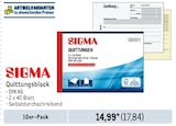 Quittungsblock von Sigma im aktuellen Metro Prospekt für 17,84 €