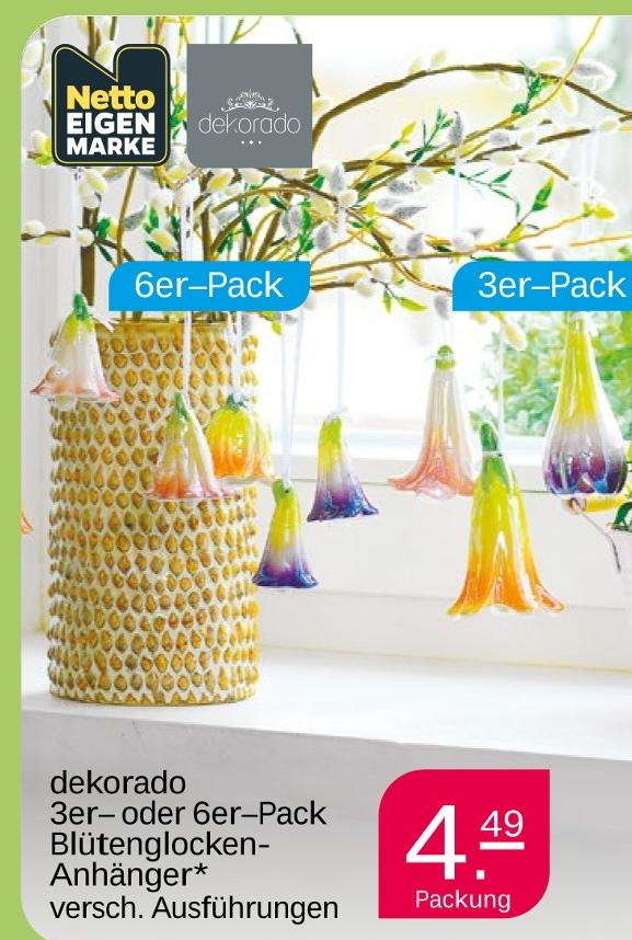 3er– oder 6er–Pack Blütenglocken-Anhänger