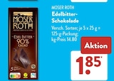 Edelbitter-Schokolade von Moser Roth im aktuellen ALDI SÜD Prospekt für 1,85 €
