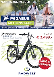 Radwelt Coesfeld Prospekt für Unna: "PEGASUS AKTIONSTAGE!", 1 Seite, 03.07.2025 - 16.07.2025