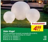 Solar-Kugel Ø 15 cm im Angebot bei toom Baumarkt in Ludwigshafen Solar-Kugel Ø 15 cm Angebote bei toom Baumarkt Ludwigshafen für 4,99 €