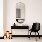 Miroir oblong 40 x 80 cm Elvie doré - ORNAMI en promo chez Castorama Aulnay-sous-Bois à 39,90 €