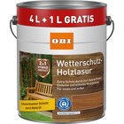 OBI Wetterschutz Holzlasur 2in1 Teak 5 l für 35,99 € bei OBI im Angebot OBI Wetterschutz Holzlasur 2in1 Teak 5 l im aktuellen OBI Prospekt