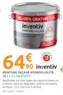 Peinture façade hydropliolite 10 l + 2 l gratuits - INVENTIV - Mr.Bricolage à Laon Peinture façade hydropliolite 10 l + 2 l gratuits - INVENTIV en promo chez Mr.Bricolage Laon à 64,90 €