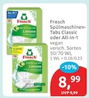 Spülmaschinen-Tabs Classic im budni Prospekt Spülmaschinen-Tabs Classic von Frosch im aktuellen budni Prospekt für 8,99 €