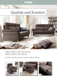 Sofa im Polstermöbel Fischer Prospekt "Sagen Sie Ihren Rückenschmerzen Adé!" mit 16 Seiten (Heilbronn)