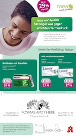 mea - meine apotheke Apotheken Prospekt der aktuellen Woche mit 4 Seiten, gültig von 01.02.2026 bis 28.02.2026, in Obersulm und Umgebung Aktueller mea - meine apotheke Apotheken Prospekt in Obersulm und Umgebung, "Unsere Februar-Angebote" mit 4 Seiten, 01.02.2026 - 28.02.2026