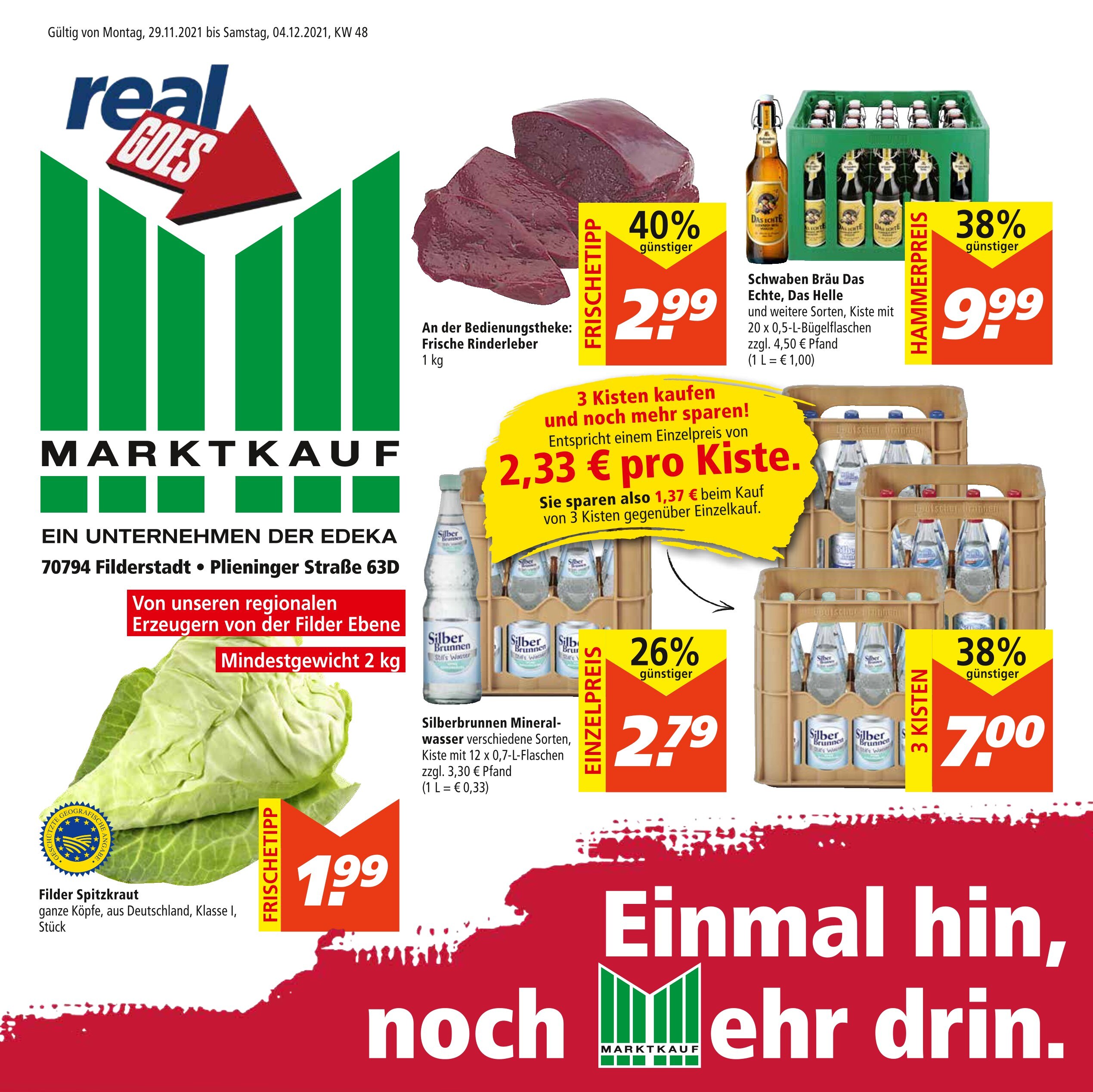 Marktkauf Prospekt für Filderstadt mit 68 Seiten Marktkauf Prospekt für Filderstadt: "Aktuelle Angebote", 68 Seiten, 29.11.2021 - 04.12.2021