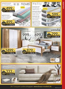 Bett im aktuellen BRAUN Möbel-Center Prospekt (Reutlingen) Bett im BRAUN Möbel-Center Prospekt "BRAUN SHOPPING WEEK" mit 20 Seiten (Reutlingen)