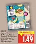 Herzstücke 8 Protein-Wraps von EDEKA für 1,49 € bei E center im Angebot Herzstücke 8 Protein-Wraps von EDEKA im aktuellen E center Prospekt
