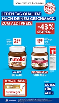 Nutella im ALDI SÜD Prospekt "Gutes für Alle." mit 33 Seiten (Lahr (Schwarzwald))