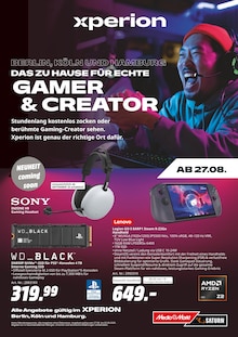 MediaMarkt Saturn Prospekt DAS ZUHAUSE FÜR ECHTE GAMER & CREATOR mit 8 Seiten