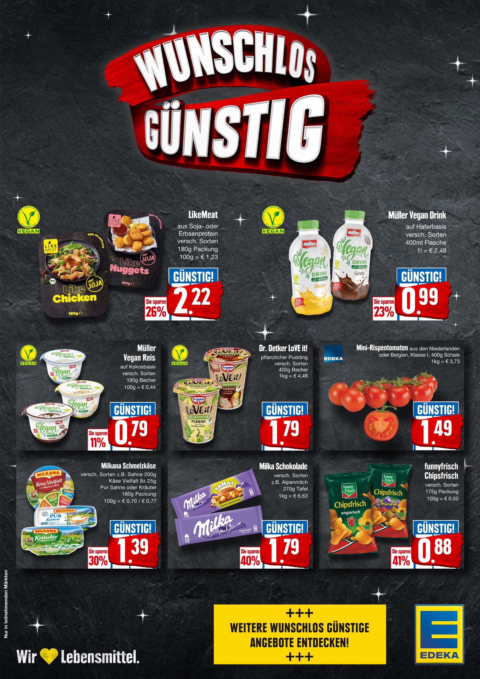 EDEKA Prospekt für Soest mit 1 Seite EDEKA Prospekt für Soest: "Wunschlos günstig", 1 Seite, 27.09.2021 - 02.10.2021