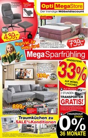 Schlafzimmer im Opti-Megastore Prospekt in Suhl Aktueller Opti-Megastore Prospekt mit Schlafzimmer, "Mega Sparfrühling", Seite 1