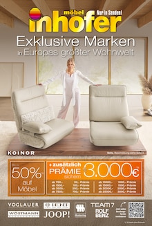 Möbel Inhofer Prospekt Exklusive Marken mit 20 Seiten