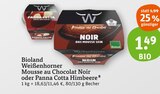 Weißenhorner Mousse au Chocolat Noir oder Panna Cotta Himbeere von Bioland im aktuellen tegut Prospekt für 1,49 €