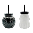 Verre + paille Halloween - CARREFOUR HOME à 1,99 € dans le catalogue Carrefour