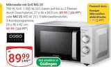 Aktuelles Mikrowelle mit Grill MG 20 Angebot bei GLOBUS in Duisburg ab 1,99 €