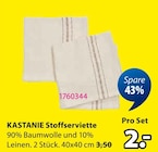 KASTANIE Stoffserviette für 2,00 € bei JYSK im Angebot KASTANIE Stoffserviette im aktuellen JYSK Prospekt