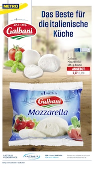 Mozzarella im METRO Prospekt "Monatsmix August" mit 44 Seiten (Duisburg)