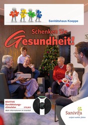 Aktueller Sanitätshaus Koeppe Eberswalde Prospekt mit Massagegerät, "Schenken Sie Gesundheit!", Seite 1