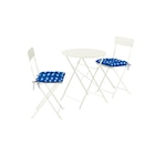 Aktuelles Tisch und 2 Klappstühle für draußen elfenbeinweiß/elfenbeinweiß Klösan dunkelblau 36x32 cm Angebot bei IKEA in Bremen ab 141,97 €