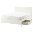 Aktuelle Bett Angebote bei IKEA in Duisburg Aktuelles Bettgestell mit Schubladen elfenbeinweiß/Leirsund 160x200 cm Angebot bei IKEA in Duisburg ab 597,00 €