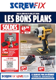 Prospectus Bricolage Screwfix en cours, LES BONS PLANS, 8 pages, 24/06/2026 - 21/07/2026 Catalogue Bricolage Screwfix en cours à La Gorgue et alentours, LES BONS PLANS, 8 pages, 24/06/2026 - 21/07/2026