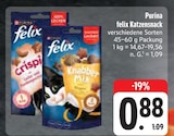 felix Katzensnack im Angebot bei E center in Weimar felix Katzensnack Angebote von Purina bei E center Weimar für 0,88 €
