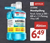 Mundspülung von Listerine im aktuellen ALDI SÜD Prospekt für 6,49 €