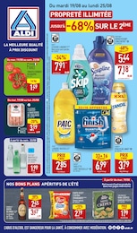 Catalogue Aldi à Malnoue, avec 40 pages Prospectus Aldi à Malnoue: "PROPRETÉ ILLIMITÉE JUSQU'À -68% SUR LE 2ème", 40} pages, 19/08/2025 - 25/08/2025
