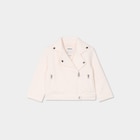 Veste esprit biker droite creme bébé fille dans le catalogue La Halle