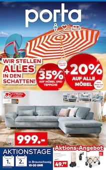 Couch im porta Möbel Prospekt "Besser gleich zu porta." mit 4 Seiten (Braunschweig)