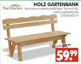 Holz Gartenbank im Angebot bei Wreesmann in Weimar Holz Gartenbank Angebote von Top Garten bei Wreesmann Weimar für 59,99 €