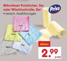 Mikrofaser Putztücher, 5er oder Wischtuchrolle, 2er bei Netto Marken-Discount in Düsseldorf Mikrofaser Putztücher, 5er oder Wischtuchrolle, 2er im Angebot bei Netto Marken-Discount Düsseldorf für 2,99 €