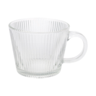 Tasse en verre strié dans le catalogue B&M