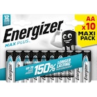 Lot de 10 piles Energizer Max+ AA/LR6 - ENERGIZER - Carrefour Market à Orléans Lot de 10 piles Energizer Max+ AA/LR6 - ENERGIZER en promo chez Carrefour Market Orléans à 6,86 €