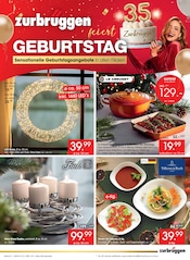 Aktueller Zurbrüggen Prospekt mit Adventsgesteck, "ZURBRÜGGEN FEIERT GEBURTSTAG!", Seite 1