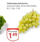Tafeltrauben hell kernlos im Angebot bei GLOBUS in Erfurt Tafeltrauben hell kernlos Angebote bei GLOBUS Erfurt für 1,49 €