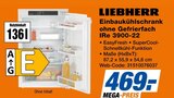 Aktuelles Einbaukühlschrank ohne Gefrierfach IRe 3900-22 Angebot bei expert in Castrop-Rauxel ab 469,00 €