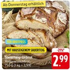 Aktuelle Brot Angebote bei EDEKA in Stuttgart Aktuelles Sauerteig-Urbrot Angebot bei EDEKA in Stuttgart ab 2,99 €